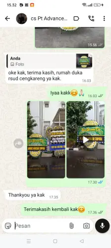 Testimonial Papan Bunga Pernikahan wua-wua