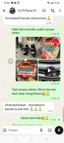 Testimonial Papan Bunga wua-wua